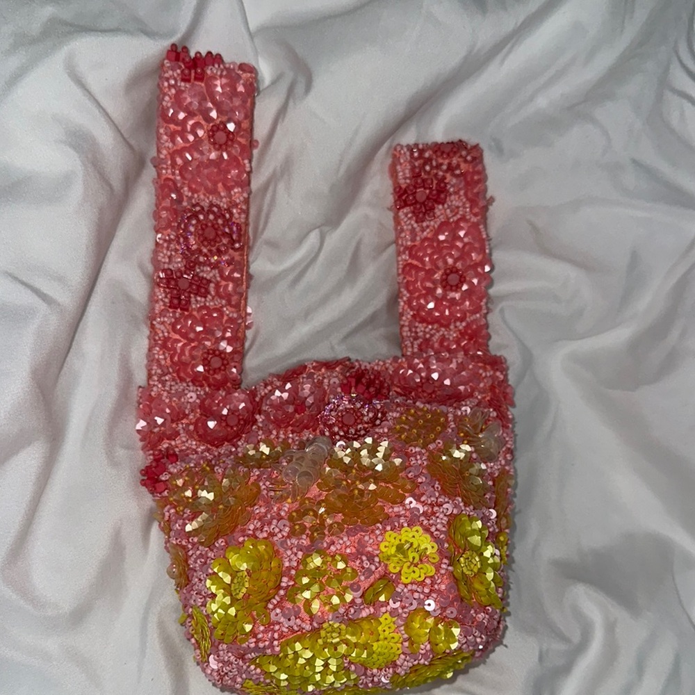 VIRAL TikTok TjMaxx Pink and Yellow Beaded Women's Bag